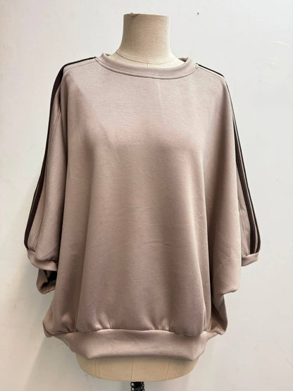 Oversize-Sweatshirt mit Fledermausärmeln: Marron / Taille unique 51511