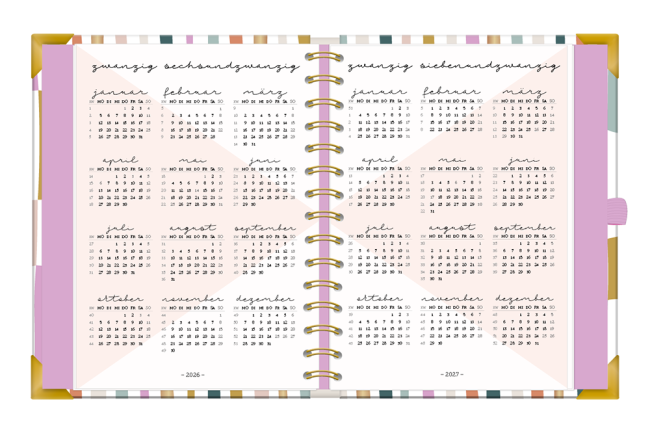 Kalender 2026 Terminplaner A5 Premium Bunt