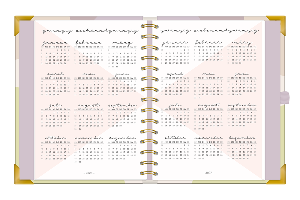 Kalender 2026 Terminplaner A5 Premium Kreise