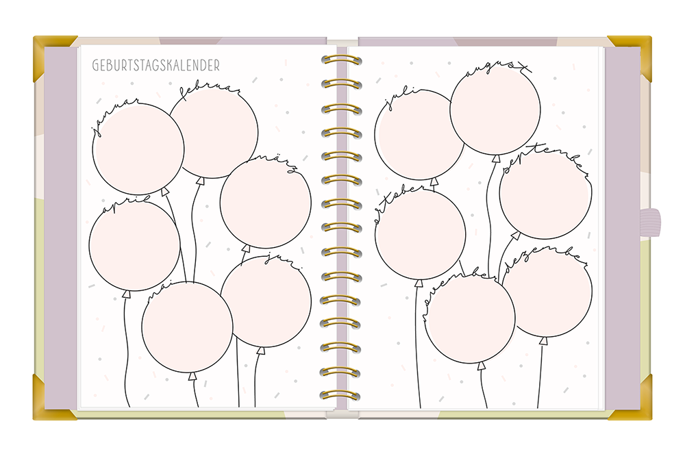 Kalender 2026 Terminplaner A5 Premium Kreise