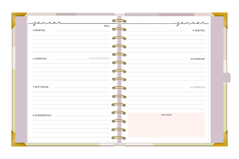 Kalender 2026 Terminplaner A5 Premium Kreise