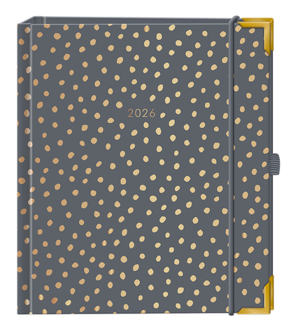 Kalender 2026 Terminplaner A5 Premium Dunkelgrau