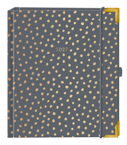 Kalender 2027 Terminplaner A5 Premium Dunkelgrau