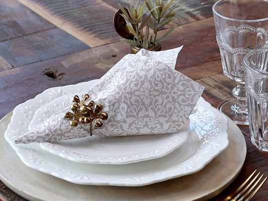 Serviette mit Muster rosa