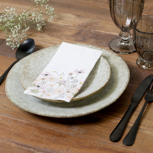 Servietten mit Blumen vom Strassenrand