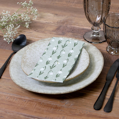 Serviette mit Schneeglöckchen