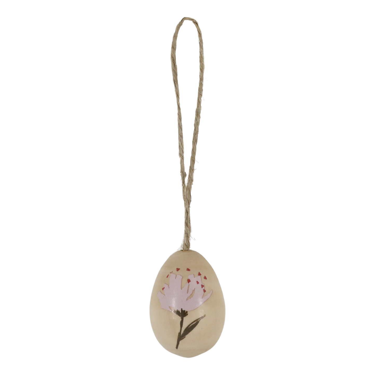 Osterei aus Holz mit Blumen 4x3 cm