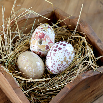 Osterei mit Blumen Set von 3