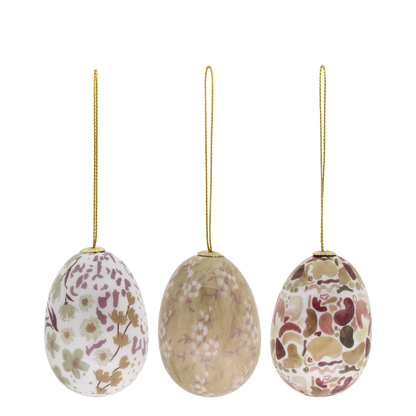 Osterei mit Blumen Set von 3
