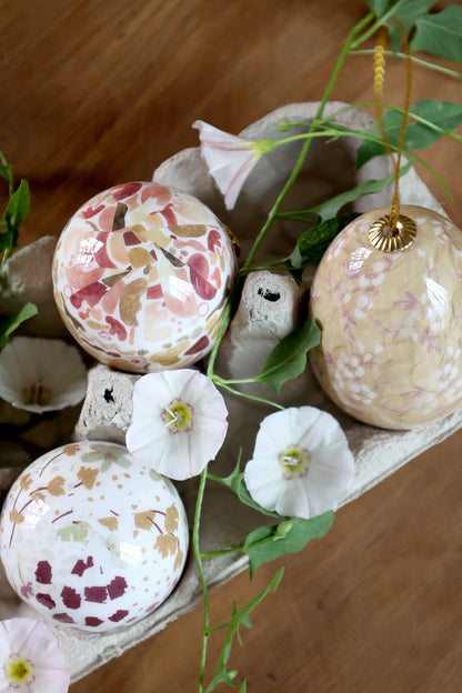 Osterei mit Blumen Set von 3