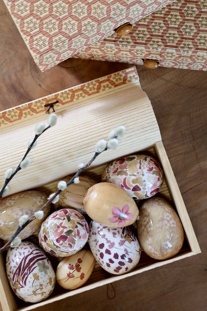 Osterei mit Blumen Set von 3