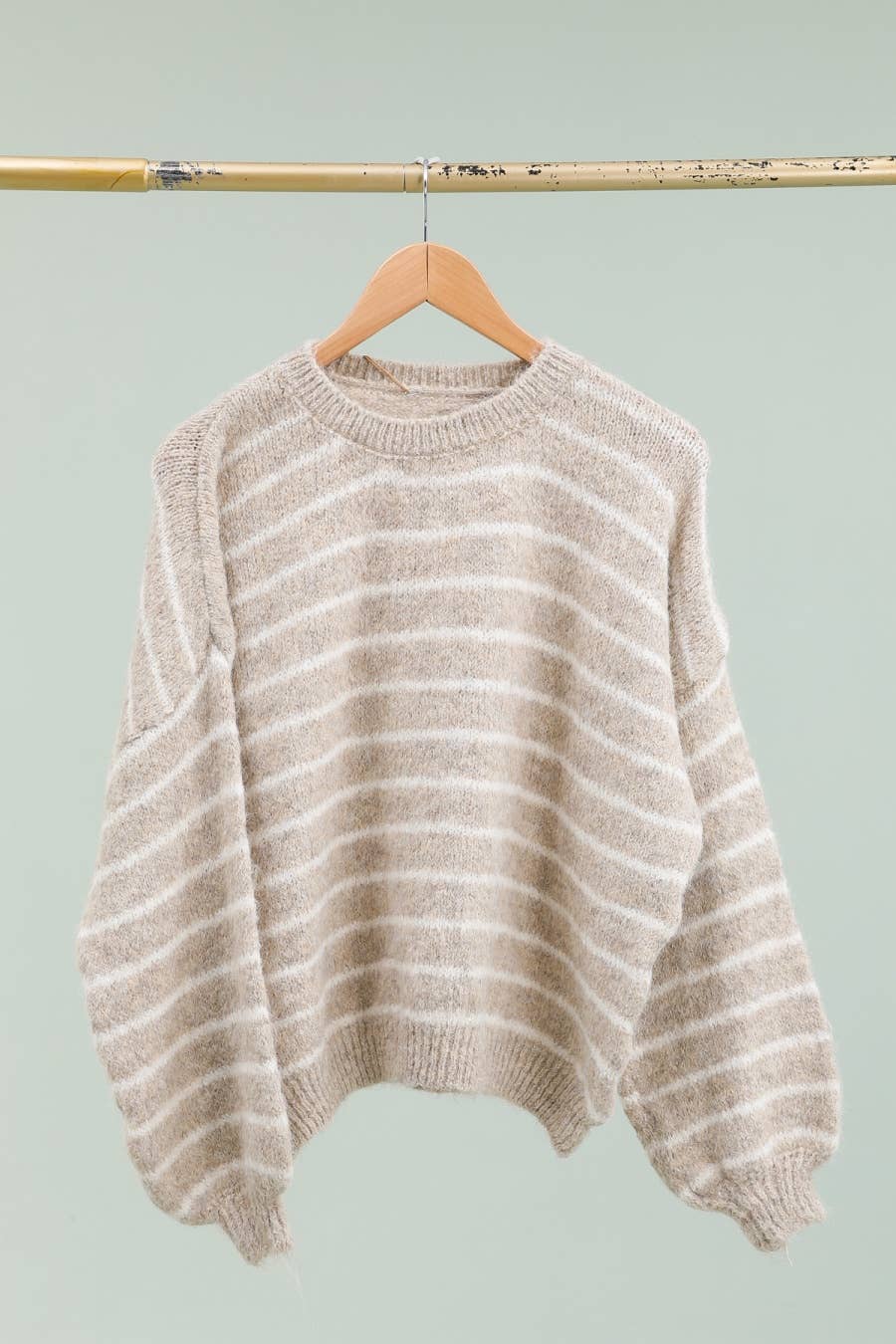Gestreifter Pullover Beige