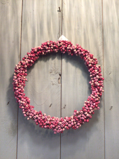 Kranz Aride, rosa, Holz, 24x5x24 cm