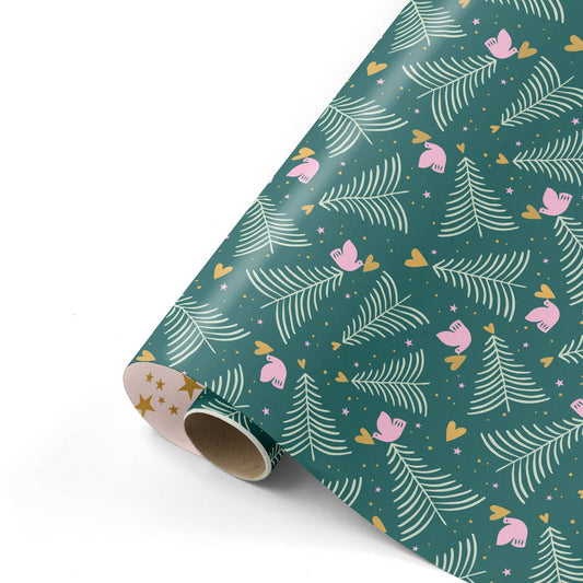 Geschenkpapier – Weihnachten Tannenbaum Dunkelgrün