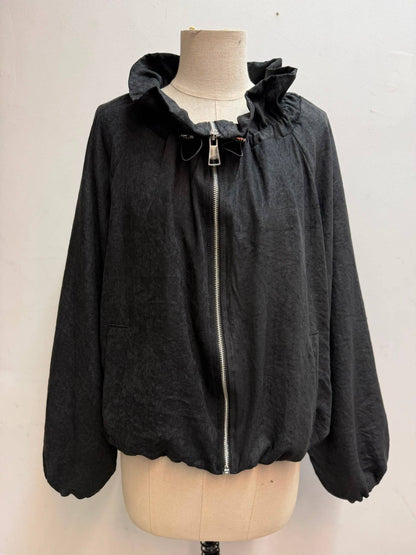 Leichte Damenjacke aus Polyester: Schwarz / 7226 Einheitsgröße