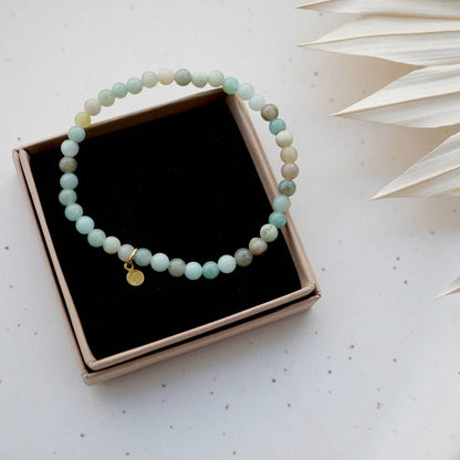 PEARL Armband: Aquamarin
