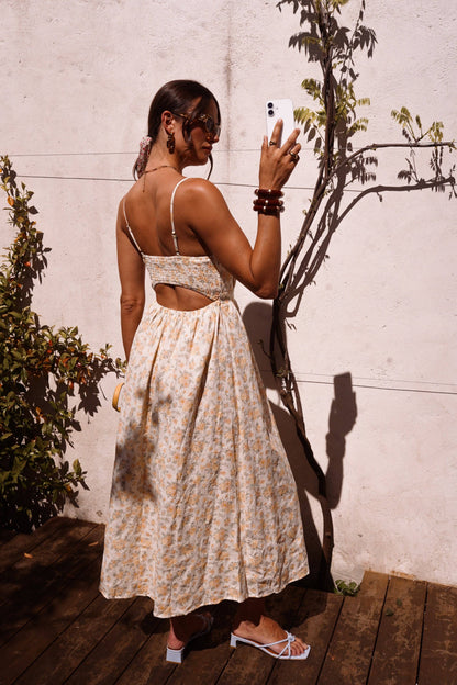 Céthia-Kleid: Gelb / L