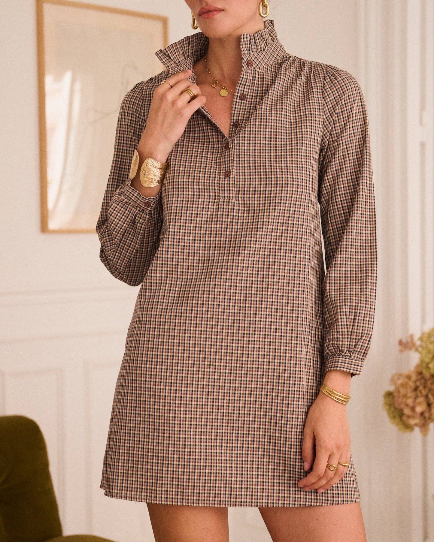 Kleid Berthe: Taupe / M