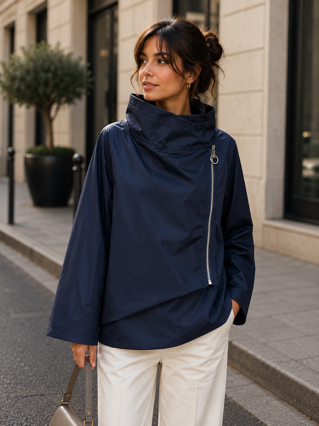 Leichte Damenjacke aus Polyester: Senf / Eine Größe 7158