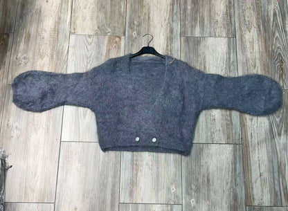 Wickeloberteil aus Mohair 7718: Grau