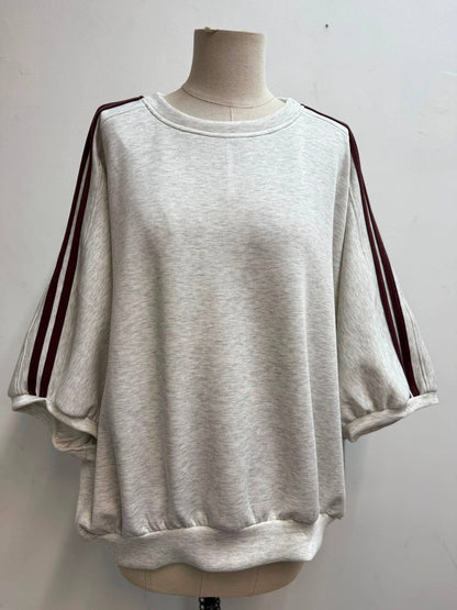 Oversize-Sweatshirt mit Fledermausärmeln: Marron / Taille unique 51511