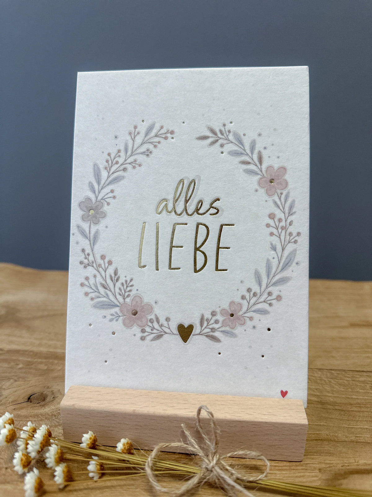 Postkarte A6. Alles Liebe
