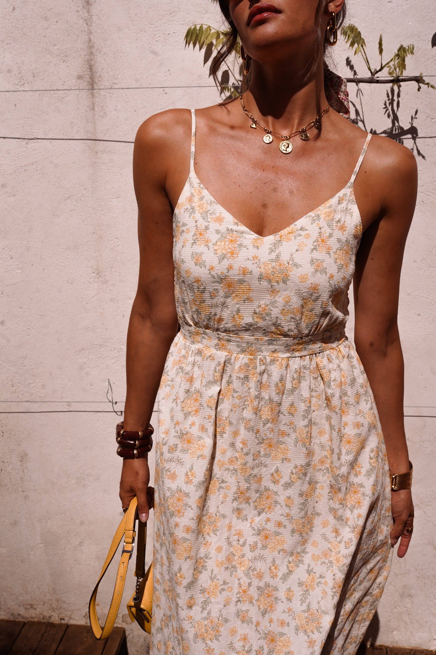 Céthia-Kleid: Gelb / L