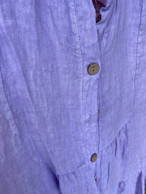 Kleid aus 100 % Premium-Leinen: Schwarz