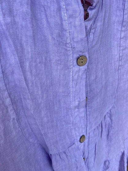 Kleid aus 100 % Premium-Leinen: Schwarz