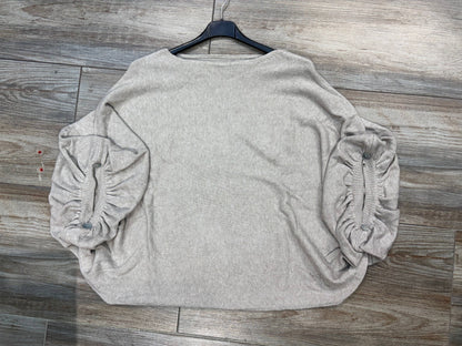 Oversize-Strickpullover mit Fledermausärmeln 22120: Beige