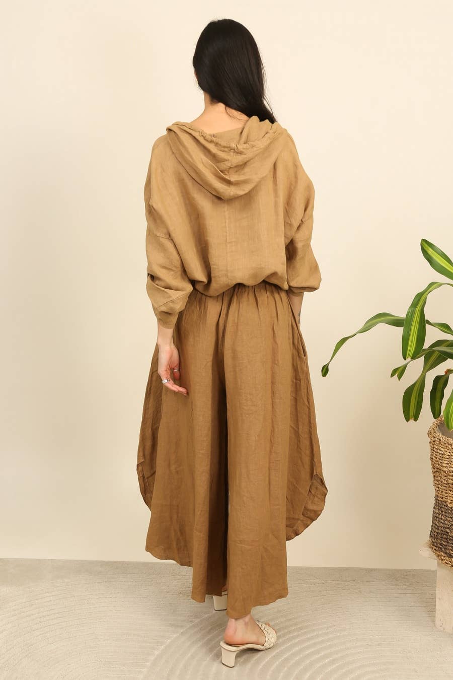 Leinenhosen Camel