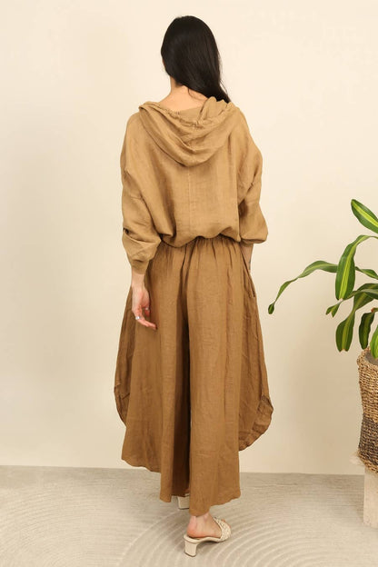 Leinenhosen Taupe