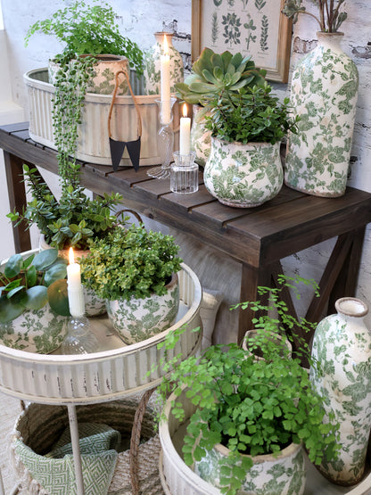 Pflanzkasten Metall antique creme