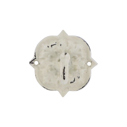 Haken mit Dekor creme