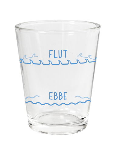 Schnapsglas. Flut Ebbe