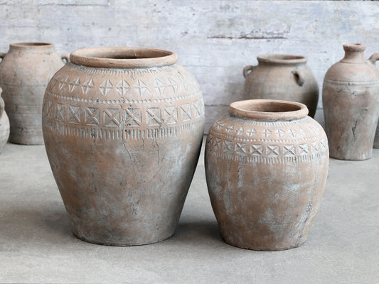 Terracotta Topf mit Muster