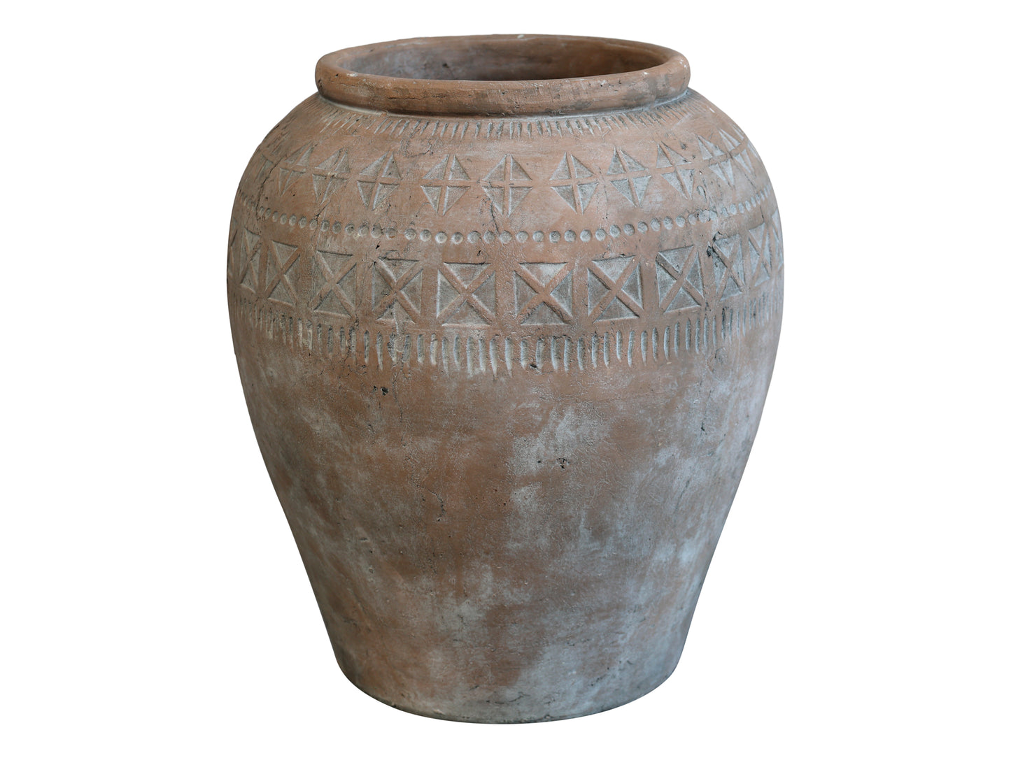 Terracotta Topf mit Muster