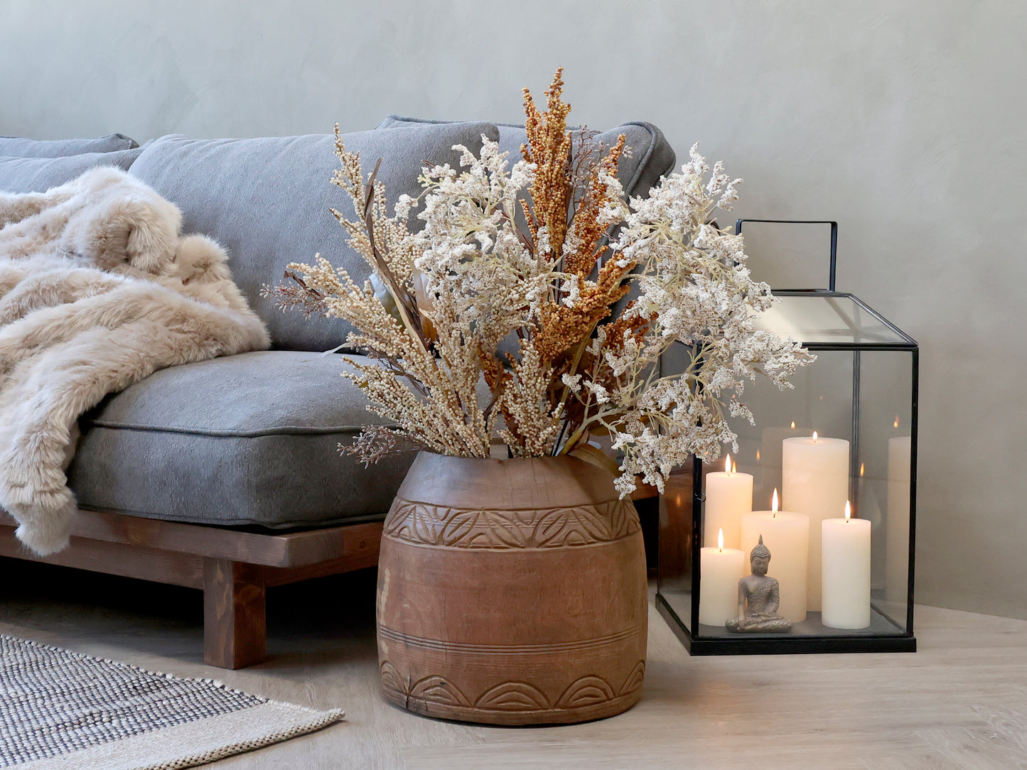 Grimaud Vase für Deko / H32/Ø32,5 cm natur