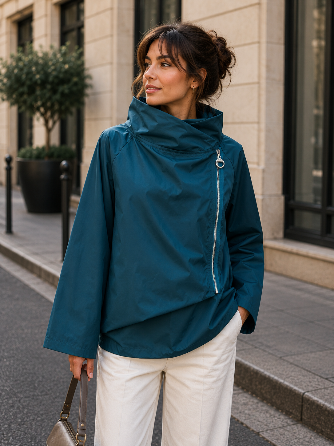 Leichte Damenjacke aus Polyester: Senf / Eine Größe 7158