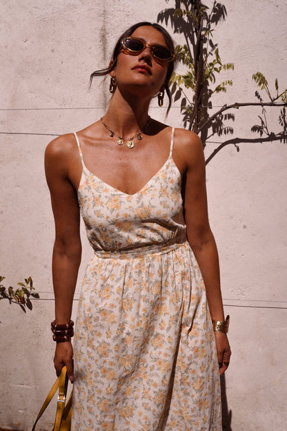 Céthia-Kleid: Gelb / L