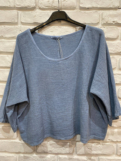 Pullover aus 90 % Baumwolle und 10 % Leinen: Jeans