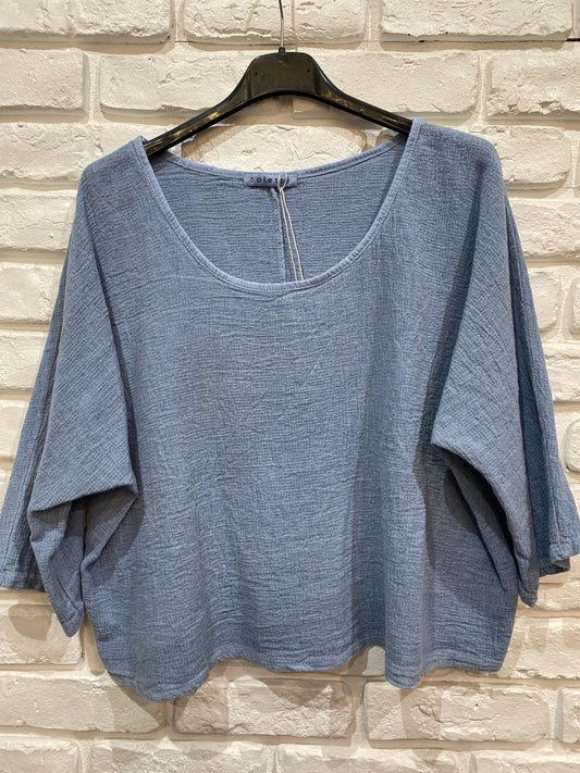 Pullover aus 90 % Baumwolle und 10 % Leinen: Jeans