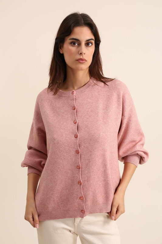 Strick-Cardigan Taupe