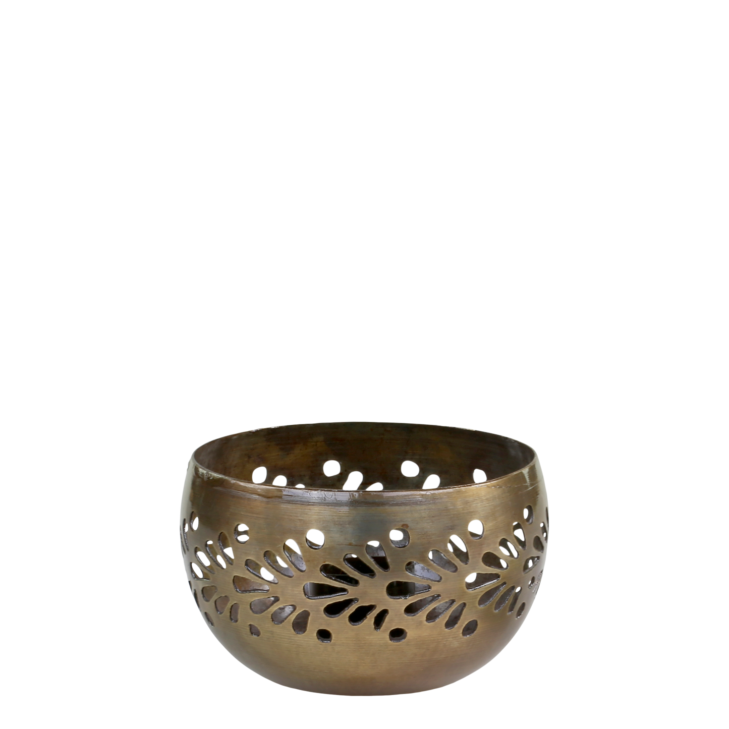 Kerzenhalter mit Muster messing