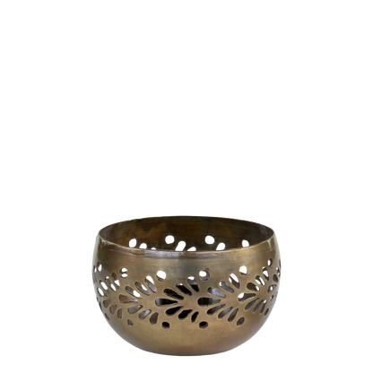 Kerzenhalter mit Muster messing