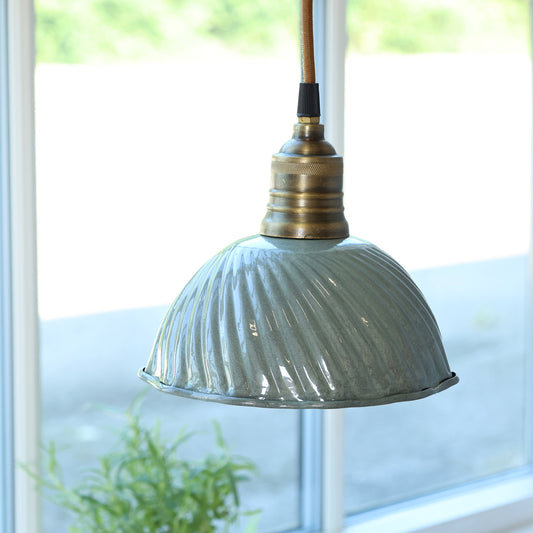 Lampe Lunel aus Emaille opal