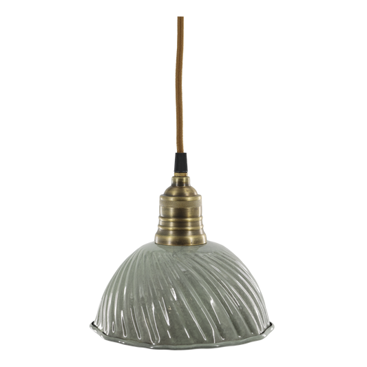Lampe Lunel aus Emaille opal