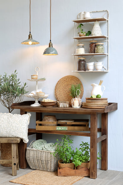 Lampe Lunel aus Emaille opal