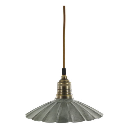Lampe Lunel aus Emaille Fächer opal