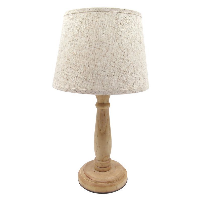 Tischlampe aus braunem Holz 20x20x35 cm